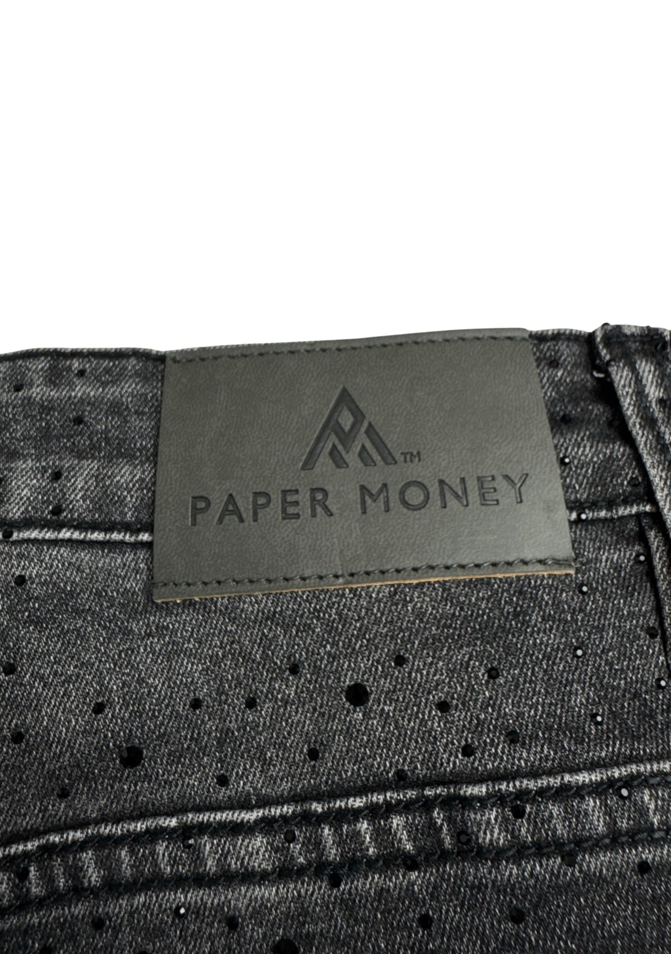 CRYSTALLIZED PEARL PANTS BLACK WASH