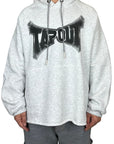 GREY HOODED TOPOUT WITHOUT RUFFLE