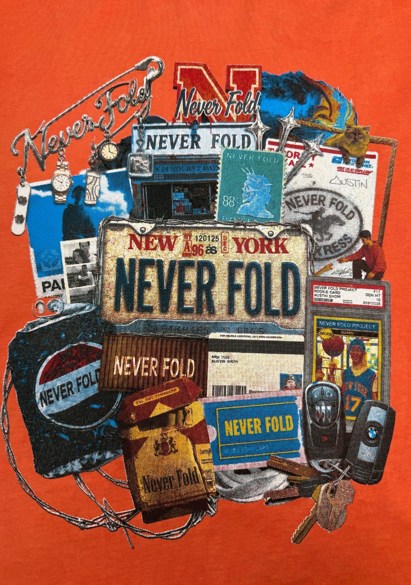 NEVER FOLD WASH ORANGE TEE