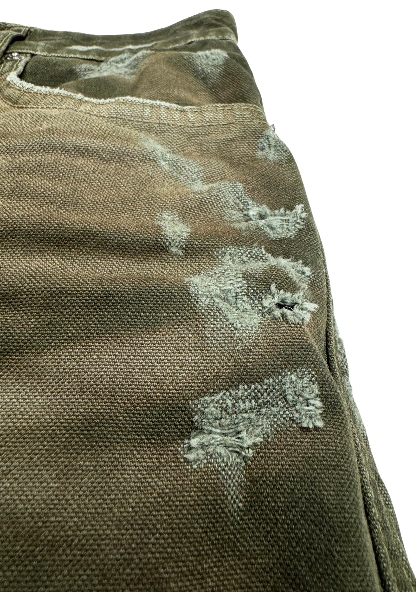 SHORTS CARGO GREEN PIGMENTED TRANSPARENT