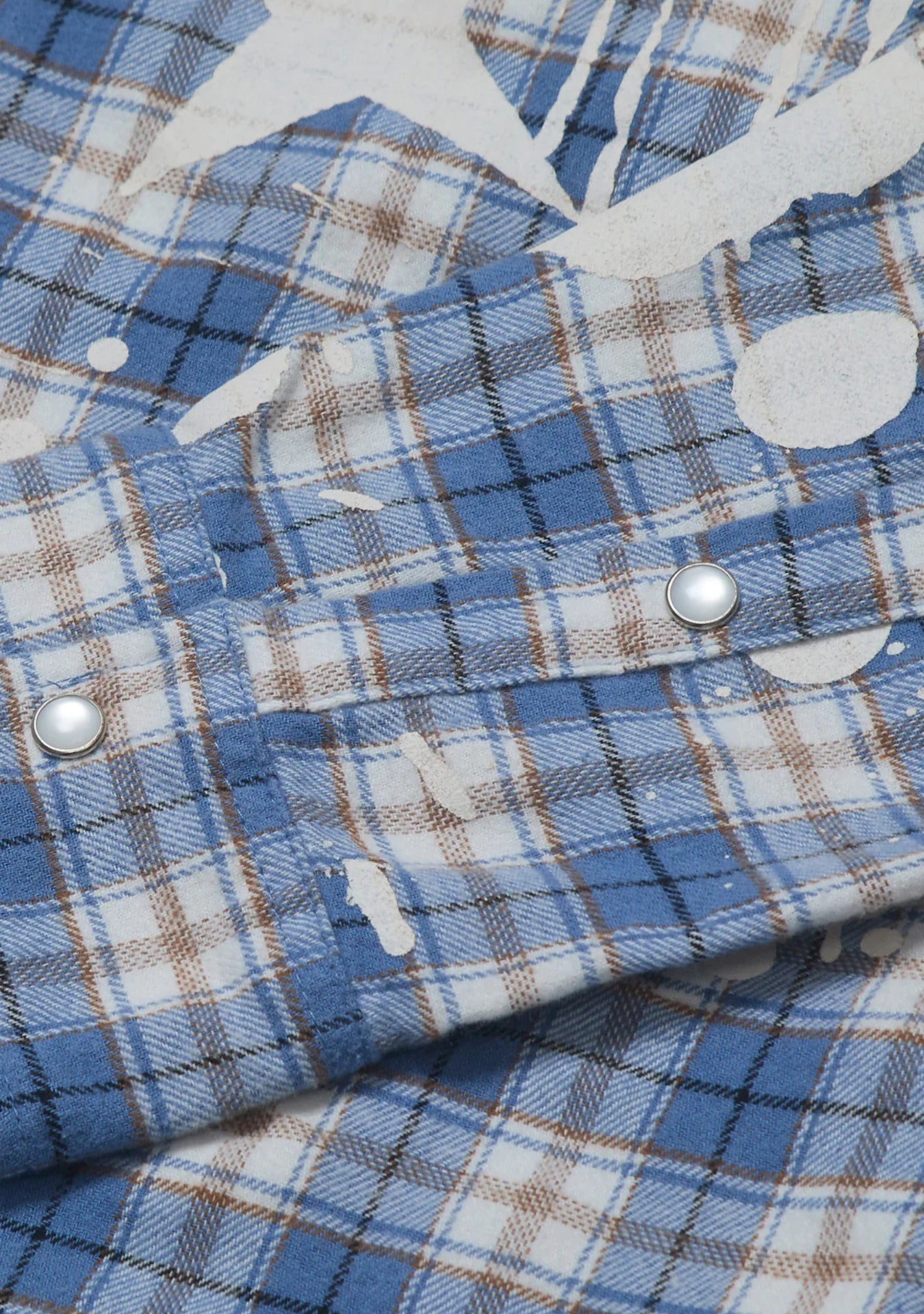 BLEACHED PLAID SHIRT