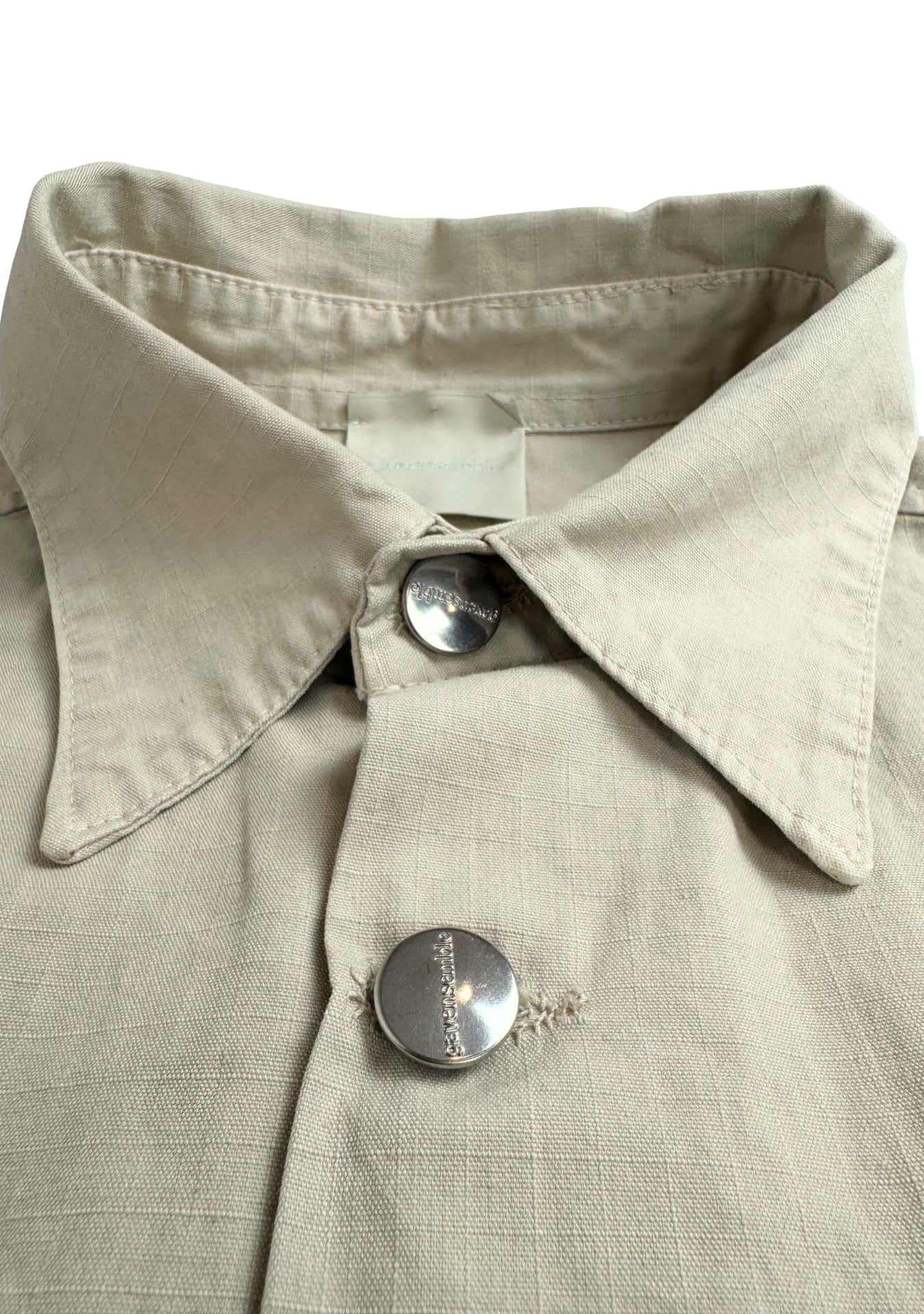 BEIGE RIPSTOP ELASTIC SHIRT