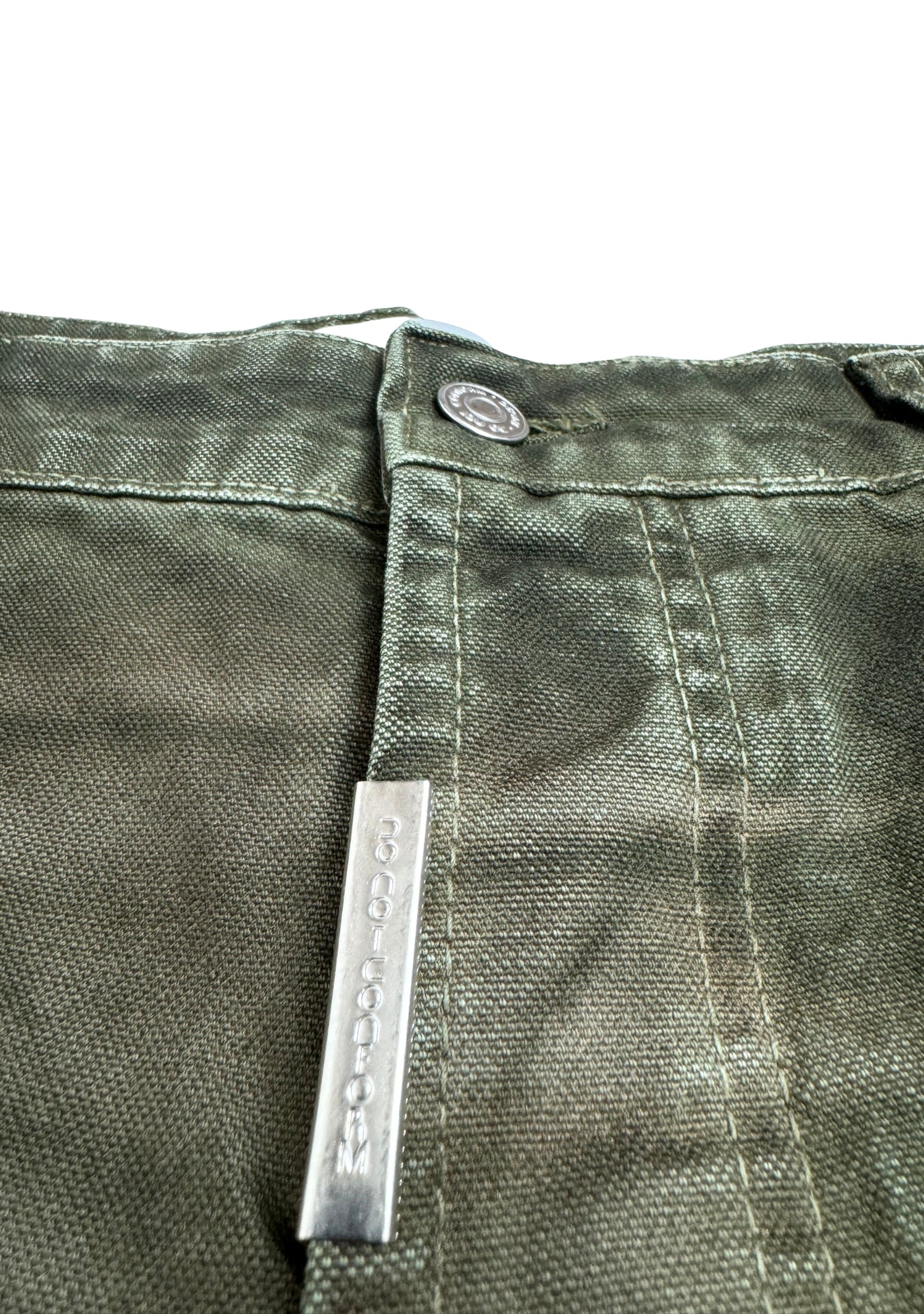 SHORTS CARGO GREEN PIGMENTED TRANSPARENT