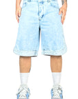BASEBALL JERSEY SKY DENIM SHORTS