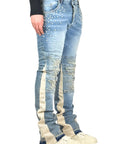 FLARE DENIM PEARLS AND RHINESTONES