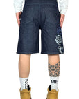 BLUE WASH SHORTS SAVANA EMBROIDERY