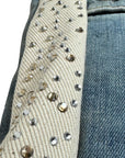 FLARE DENIM PEARLS AND RHINESTONES