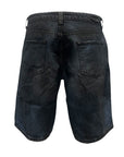 SHORTS BLUE PIGMENTED BLACK ABRASIONS