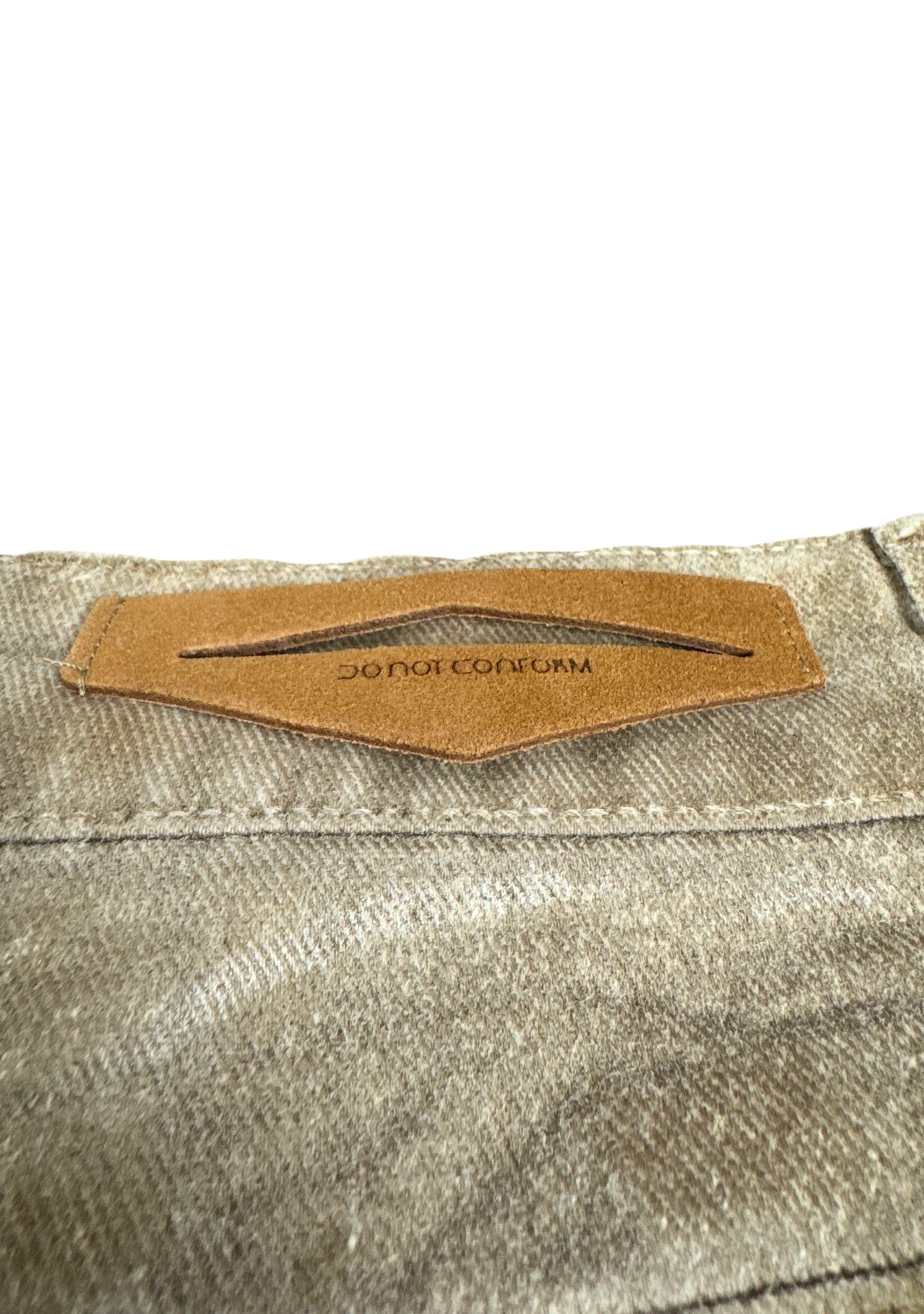 SHORTS BEIGE WAXED LEATHER