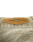 SHORTS BEIGE WAXED LEATHER