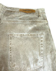 SHORTS BEIGE WAXED LEATHER