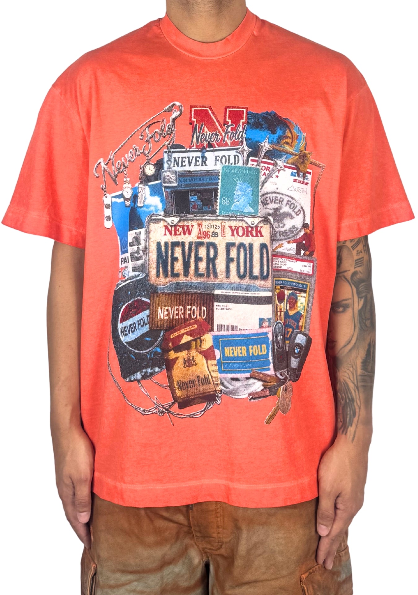 NEVER FOLD WASH ORANGE TEE