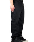 BLACK LEATHER PATCH BAGGY