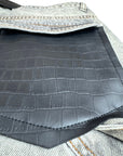 GREY LIGHT WASH CARGO BAGGY