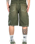 SHORTS CARGO GREEN PIGMENTED TRANSPARENT
