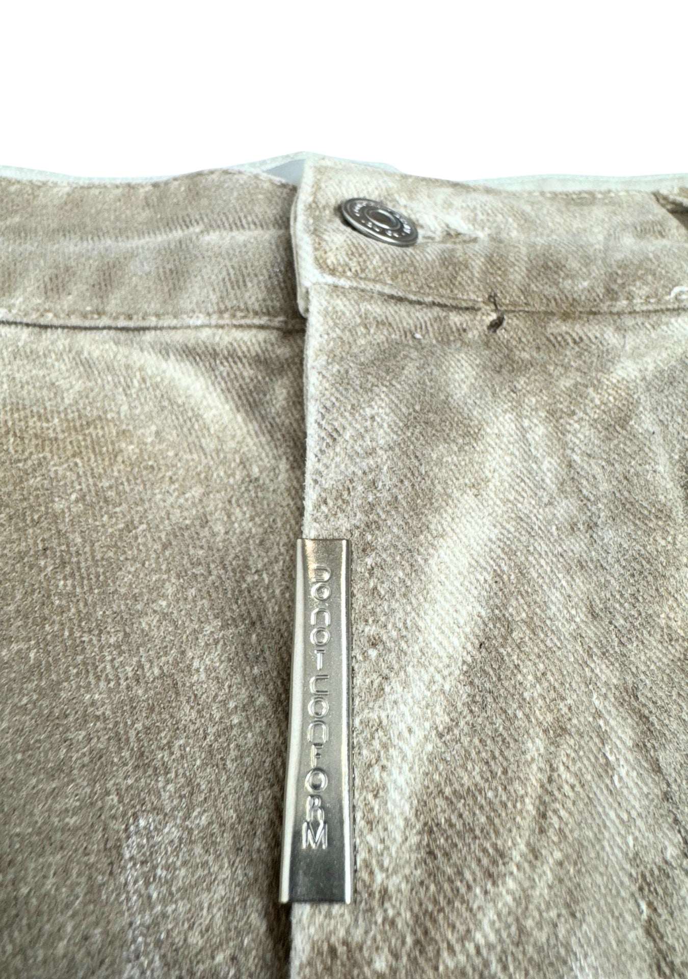 SHORTS BEIGE WAXED LEATHER
