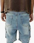 PEARL CRYSTAL SHORTS BLUE
