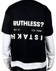 BLACK DOUBLE SLEEVED POLO RUTHLESS