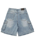 PEARL CRYSTAL SHORTS BLUE
