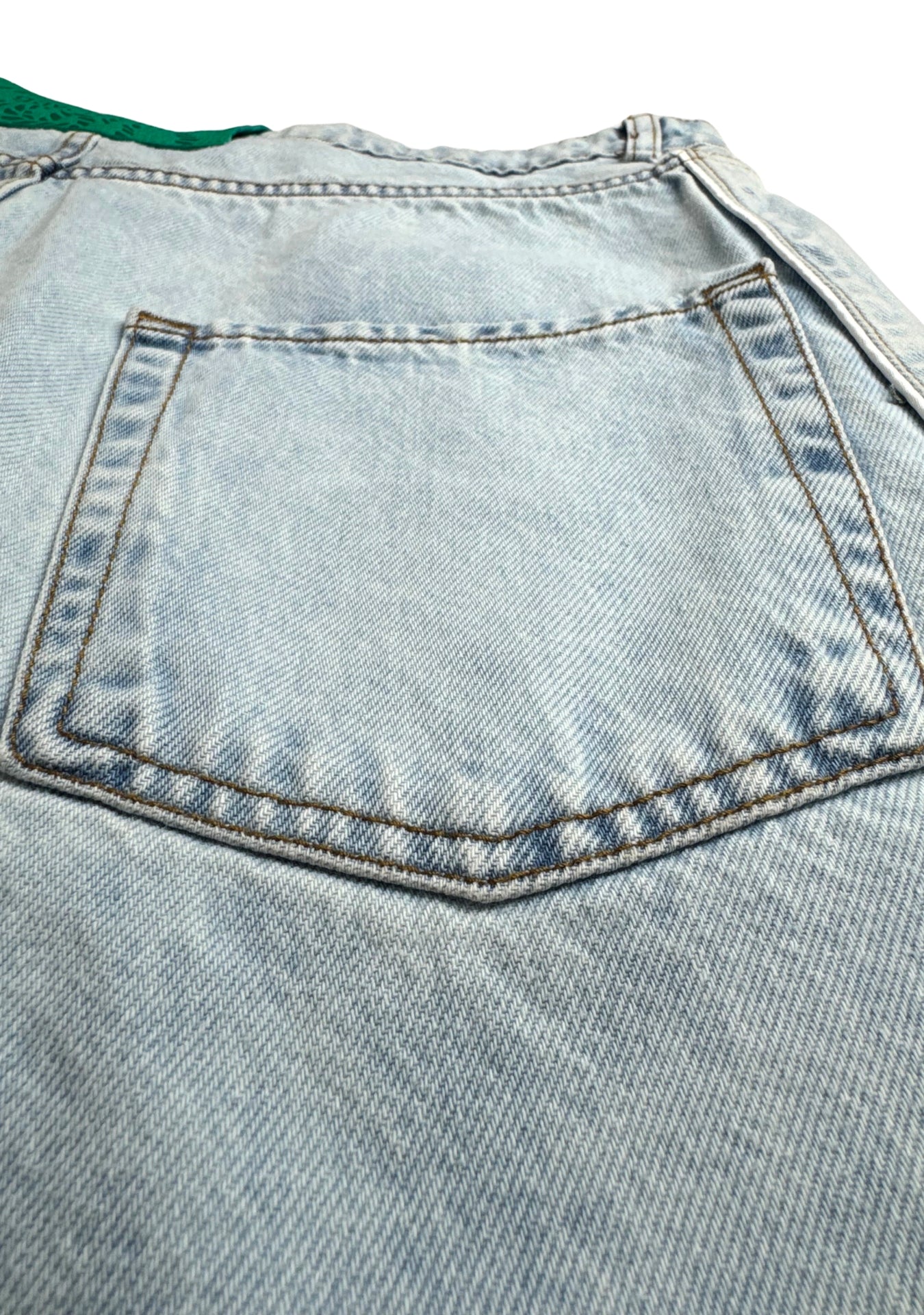 BASEBALL JERSEY SKY DENIM SHORTS