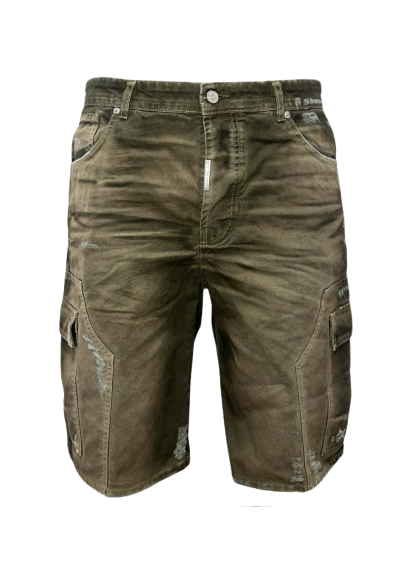 SHORTS CARGO GREEN PIGMENTED TRANSPARENT