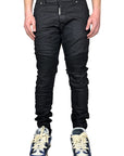 WAXED BIKER JEANS