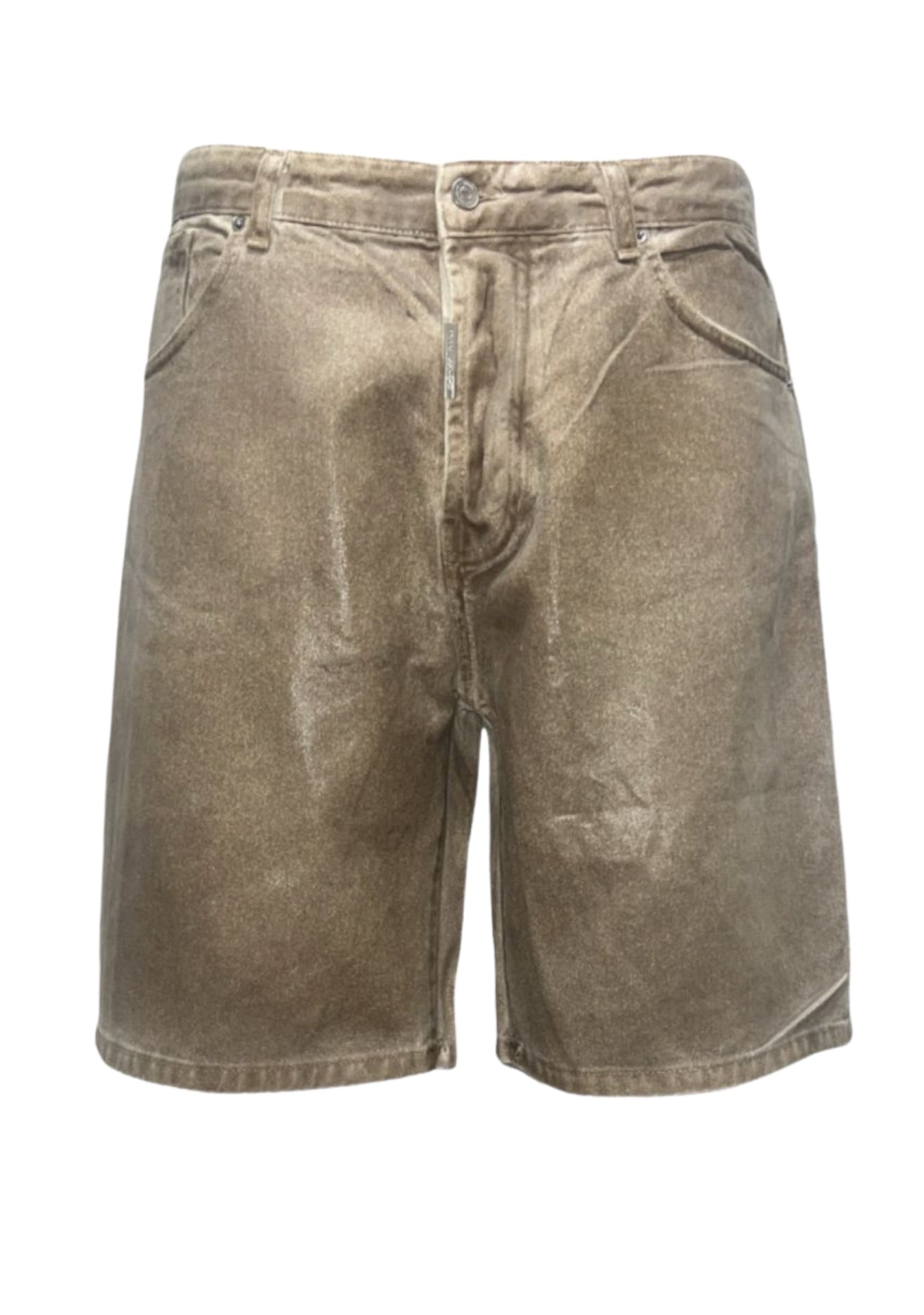 SHORTS BEIGE WAXED LEATHER