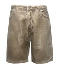 SHORTS BEIGE WAXED LEATHER