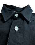 DOUBLE POCKET  BLACK DENIM SHIRT