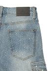 PEARL CRYSTAL SHORTS BLUE