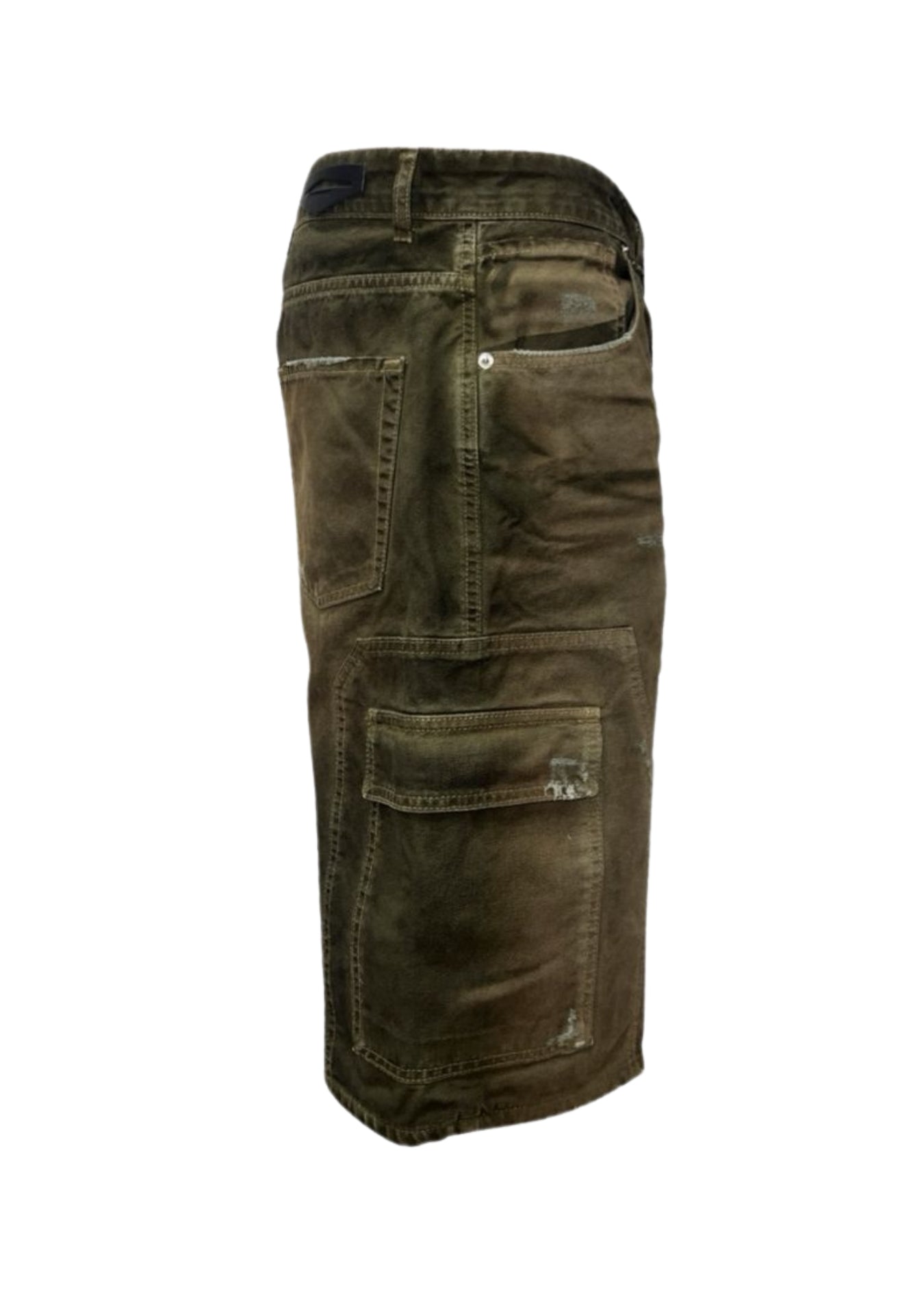 SHORTS CARGO GREEN PIGMENTED TRANSPARENT