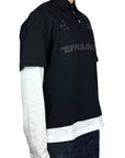 BLACK DOUBLE SLEEVED POLO