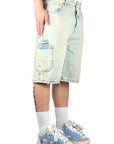 SANDBLASTED CARGO SHORTS
