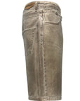 SHORTS BEIGE WAXED LEATHER