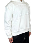 OVERCOME PRINT WHITE HOODIE