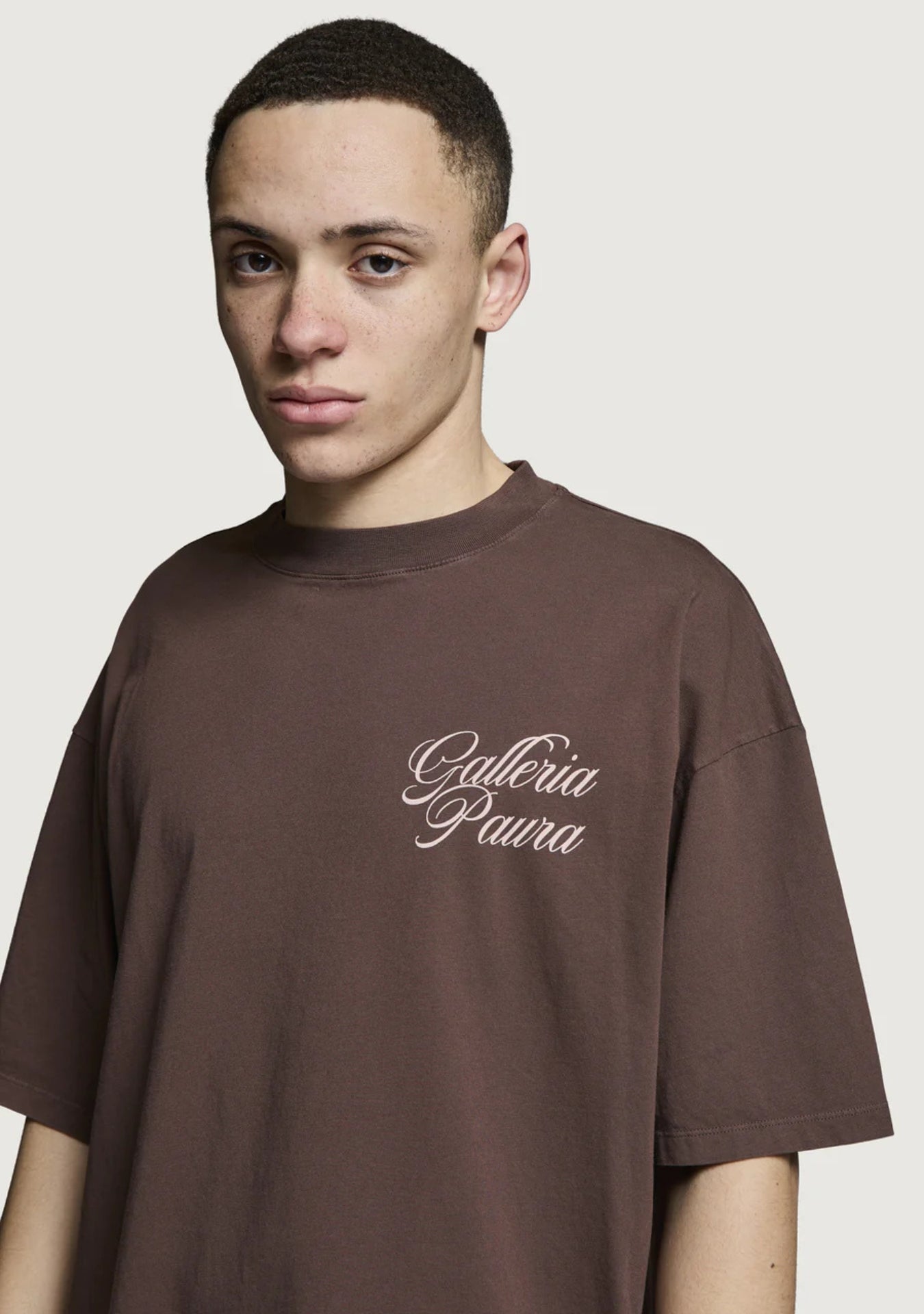 COSTA OVERSIZED T-SHIRT GALLERIA CORSIVO BROWN
