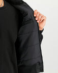 MA-1 ZIP HOOD BLACKPRINT SLIM BOMBER JACKET BLACK