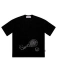 BLACK TENNIS RACKET TEE