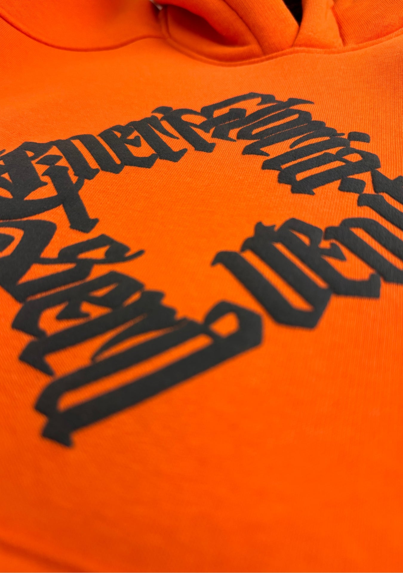 ORANGE HOODIE PRINT ALL SIDES