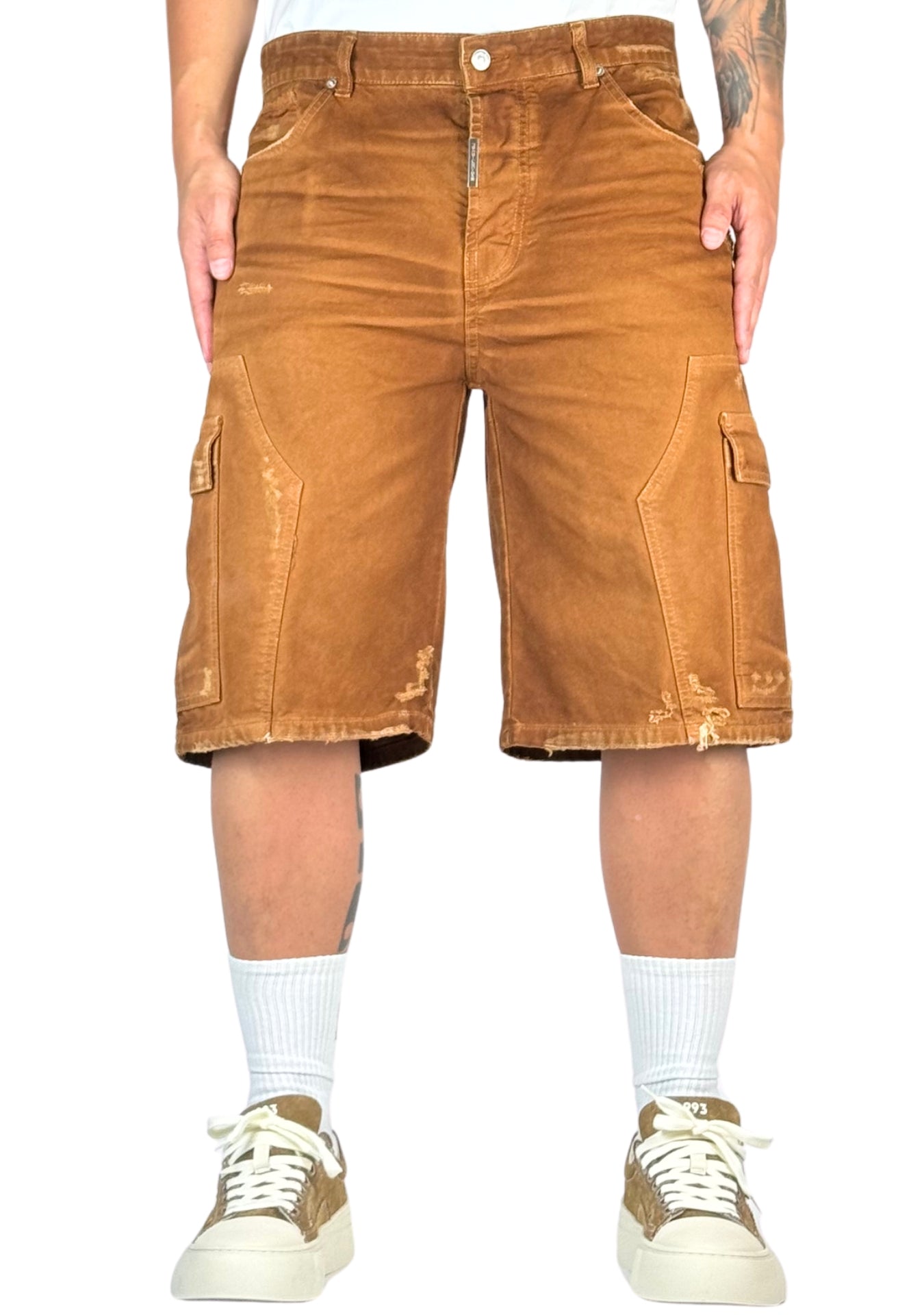 SHORTS CARGO RUST PIGMENTED TRANSPARENT