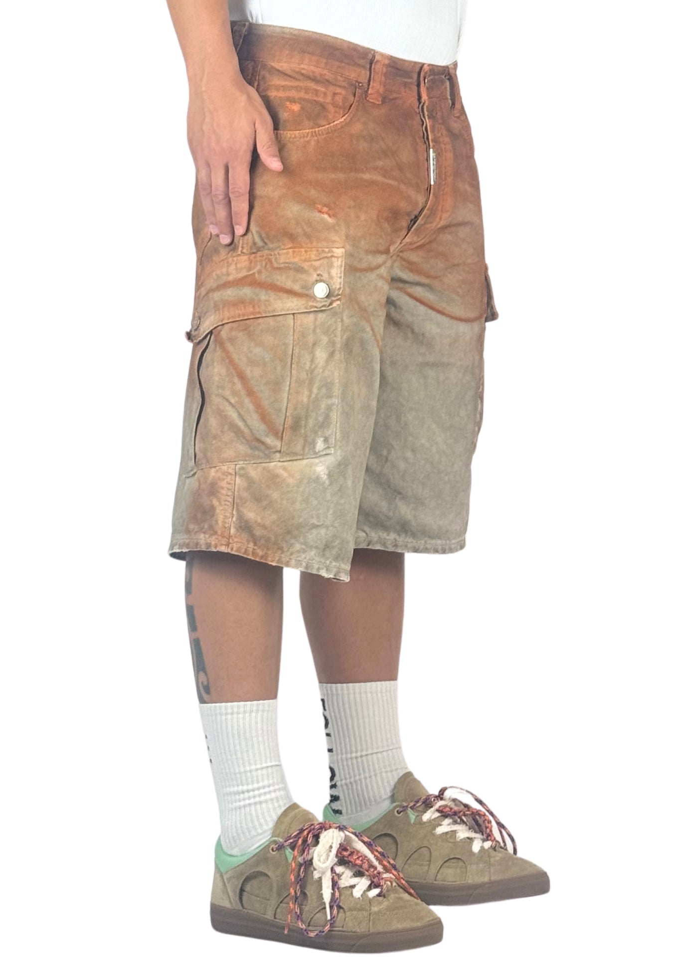 LIGHT BEIGE CARGO SOILED ORANGE