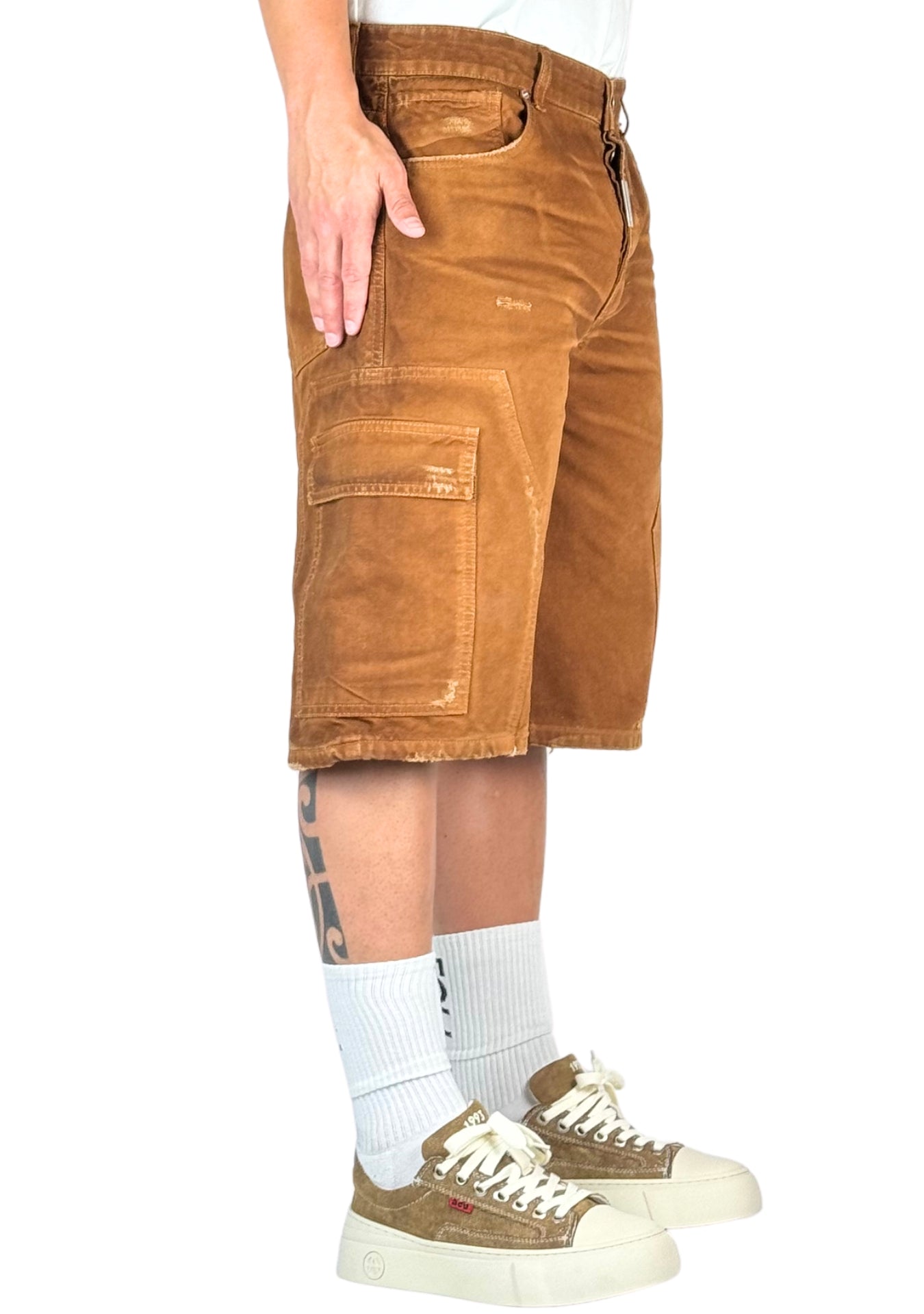 SHORTS CARGO RUST PIGMENTED TRANSPARENT