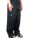 BLACK CARGO PANTS