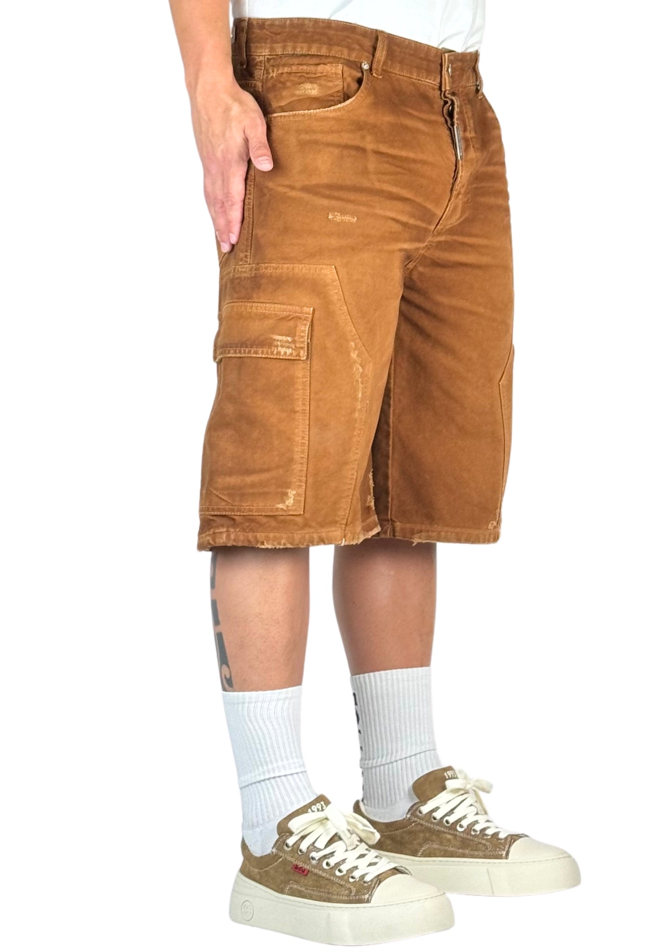 SHORTS CARGO RUST PIGMENTED TRANSPARENT