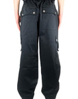 BLACK CARGO PANTS