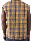 RHINESTONE FLANNEL SLEEVELESS GOLD