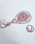WHITE TENNIS RACKET TEE