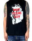 NOT YOUR TOY SPRAY SLEEVE BLACK TEE