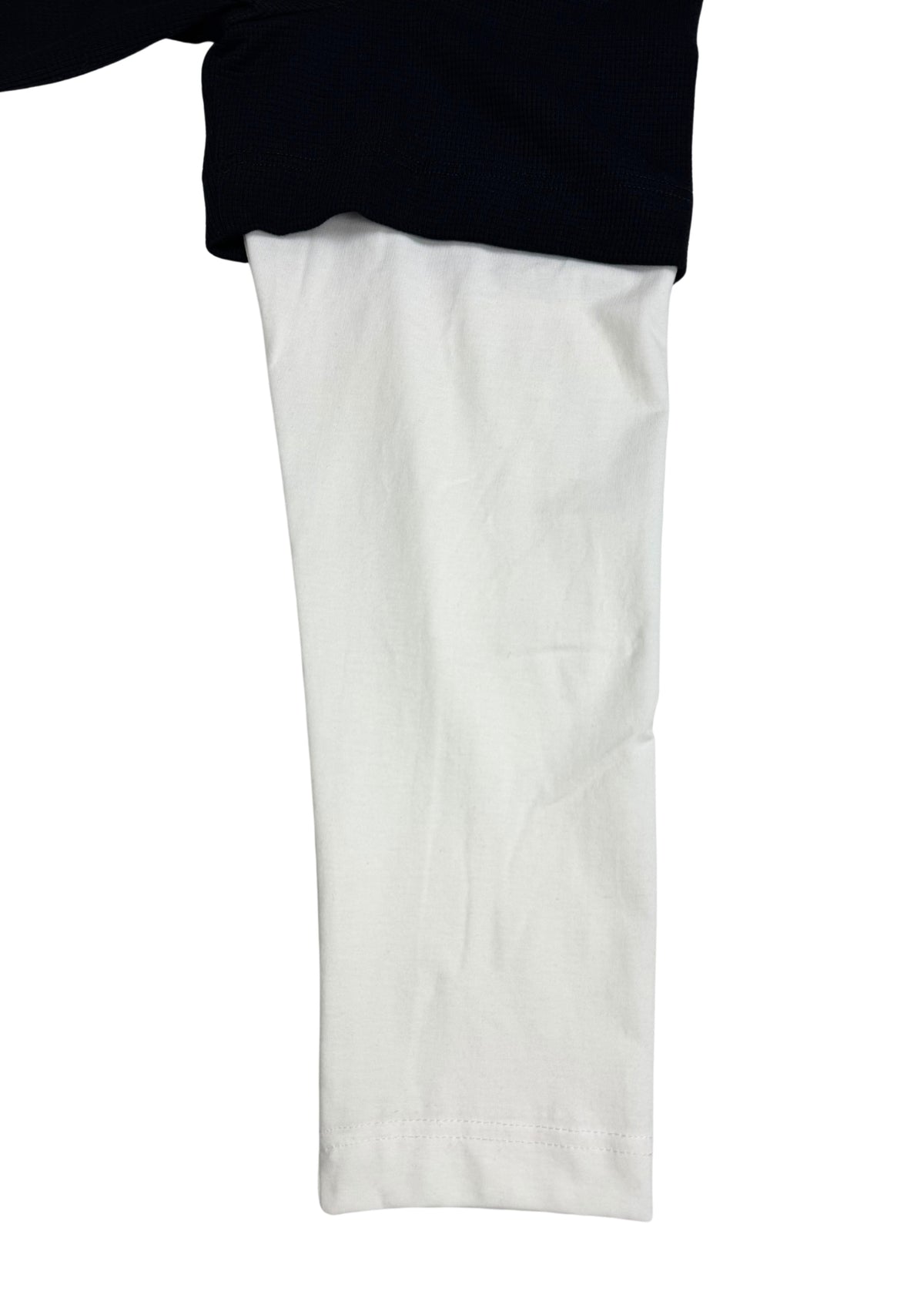 DOUBLE LAYER WAFFLE BLACK TEE