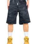 SHORTS BLACK DIRTY PIXEL CAMO
